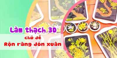 Làm thạch 3D - chủ đề Rộn ràng sắc xuân - Trần Thị Phương Nga
