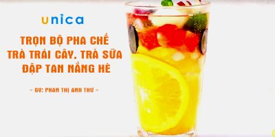 Trọn bộ  pha chế trà trái cây, trà sữa - Đập tan nắng hè - Phan Thị Anh Thư